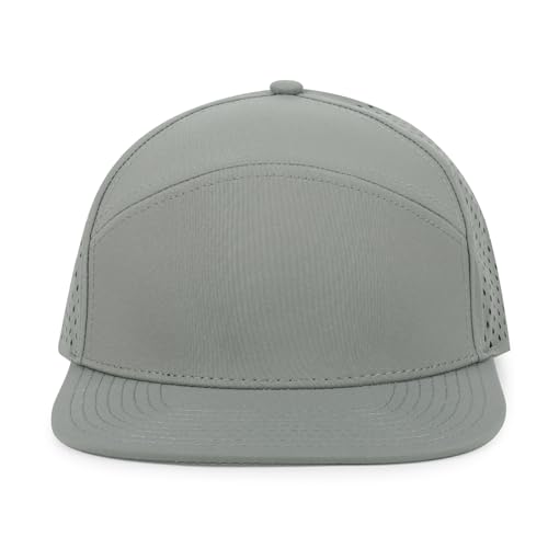 Quick Dry Baseball Cap Flat Brim Snapback Golf Hat for Men Women - color: Lightgrey