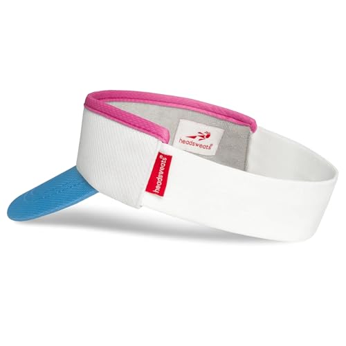 Headsweats Unisex Adult Lightweight Performance Running Sun Visor - color: White/Colorado Rad