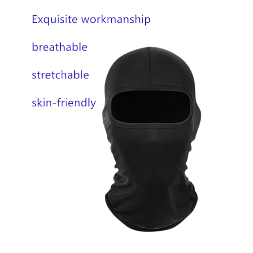 2 Pieces Thin Balaclava Ski Mask Head Mask Full Face Mask Windproof Sun UV Protection Hood for Women Men - color: Black+white