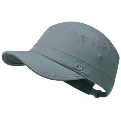 GADIEMKENSD Stretch Army Cap Cadet Military Hats Flat Top Baseball Cap Short Bill Breathable - color: Mint Green