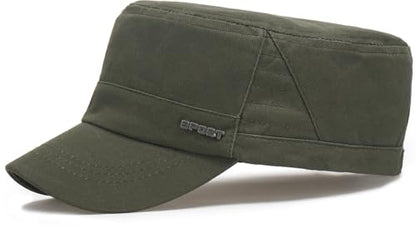Unisex Cadet Army Cap Military Flat Top Hat for Men Women