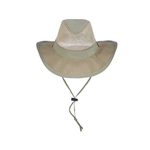 Dorfman Pacific Men's 1 Piece Suplex Pinch Front Safari Hat - color: Fossil, size: XX-Large