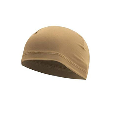 Helmet Skull Caps Sport Cycling Sweat Wicking Helmet Liner Quick Dry Running Hat for Men and Women - color: Sand