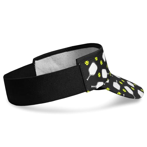 Headsweats Unisex Adult Lightweight Performance Running Sun Visor - color: Black/Paddles Pickleball