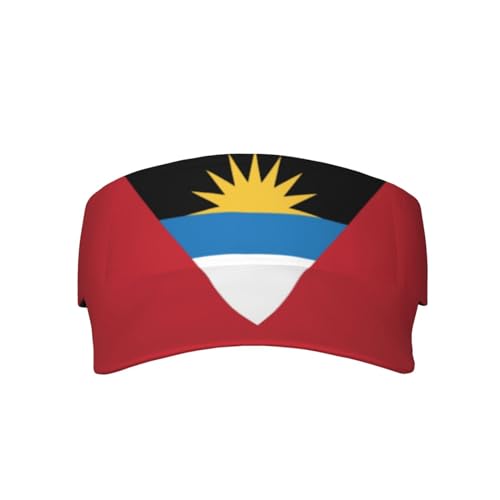 Cute Flag Visors Sun Protection Hats for Men Women Fashion Outdoor Sun Visor Hats Adjustable Summer Hat - color: Antigua and Barbuda Flag