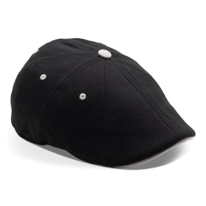 The Original UFC Eight Panel Boston Scally Cap - Flat Cap Cotton Fitted Hat for Men - size: Medium-Large