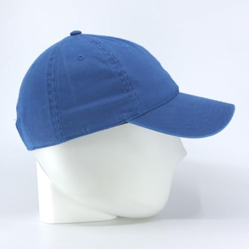 Plain Washed Cotton Adjustable 6 Panel Dad Hat Baseball Cap - color: Royal