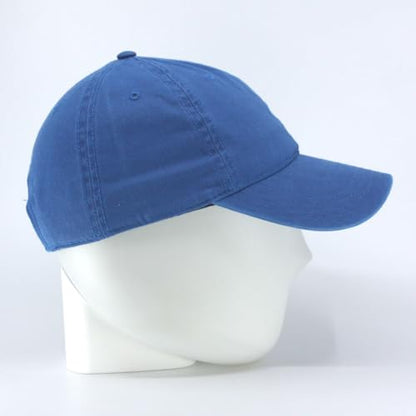 Plain Washed Cotton Adjustable 6 Panel Dad Hat Baseball Cap - color: Royal