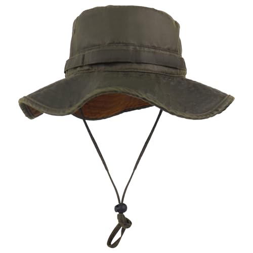 Bucket Hat UV Protection Sun Hat, Boonie Fishing Safari Hats for Outdoors - color: Camel