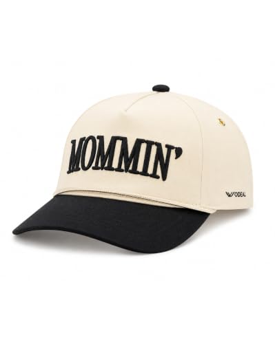 Mommin Trucker Hat for Women, Two Tone Baseball Cap for Mom Black