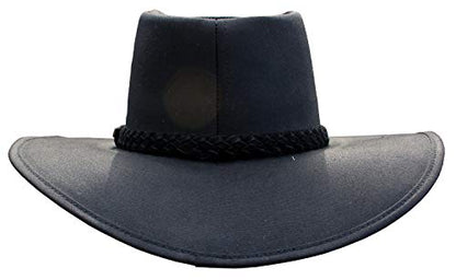 Foxfire Outback Trail Oilcoth Oilskin Rainier Hat Black or Brown - color: Black, size: Small