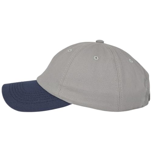 E BY ELIDAN Two Tone Dad Hat, Low Profile Baseball Cap - color: Grey Navy