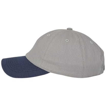 E BY ELIDAN Two Tone Dad Hat, Low Profile Baseball Cap - color: Grey Navy