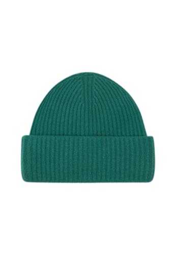 Style Republic Women’s Chunky Knit Beanie, 100% Pure Cashmere Cap, Soft & Stretchy, Warm Hat for Autumn, Winter, Spring - color: Forest