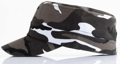 2 Pack Cadet Army Caps Flat Top Military Hats for Men Women - color: City Camo