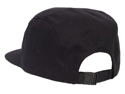 TOP HEADWEAR 5 Panel Hat for Men - Classic Canvas Camper Cap - color: Black