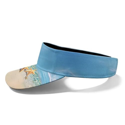 Cool Styles Sun Visor Hats 21.65~23.62 inches Adjustable Open-Top caps Quick-Dry Visor Cap - color: Beach