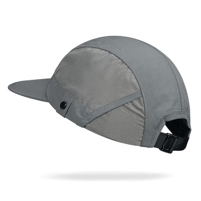 Croogo 5 Panel Running Hat Quick Dry Baseball Cap Sun UV Sports Outdoor Cap - color: M-wbqsg1-gray