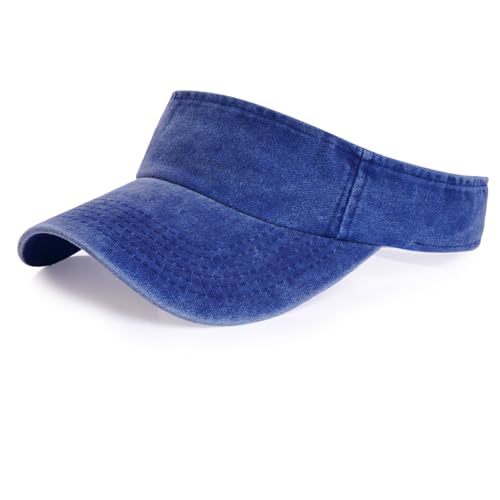 Marrywindix 1 Piece of Sport Wear Athletic Visor Sun Sports Visor Hat Visor Adjustable Cap for Women and Men - color: Bright Blue