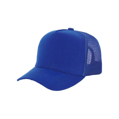 ZH 12 Pack Seamless Mesh Back Baseball Caps, 5 Panel Trucker Hats Bulk for Men and Women，Blank Caps - color: Blue