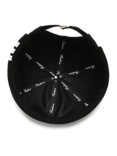 Dome Brimless Docker Cap Sailor Beanie Cap Visorless Hat for Men & Women - color: Black