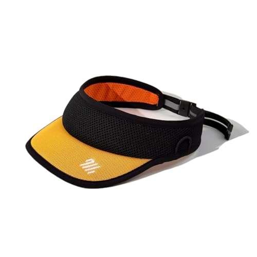 Clakllie Sports Sun Visor Hats Summer Golf Tennis Visors Lightweight Packable Beach Hat Moisture Wicking Workout Headband - color: Cdus-sv2504-orange