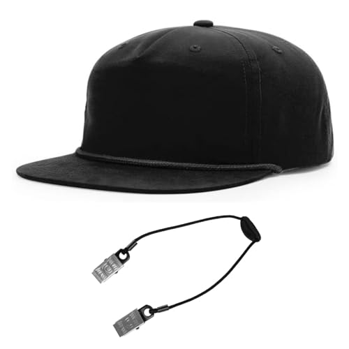 Richardson 256 Umpqua Grandpa Flip-Up Stay Pinch Cap Bundle w/Cap Catcher - color: Black W/ Black Rope