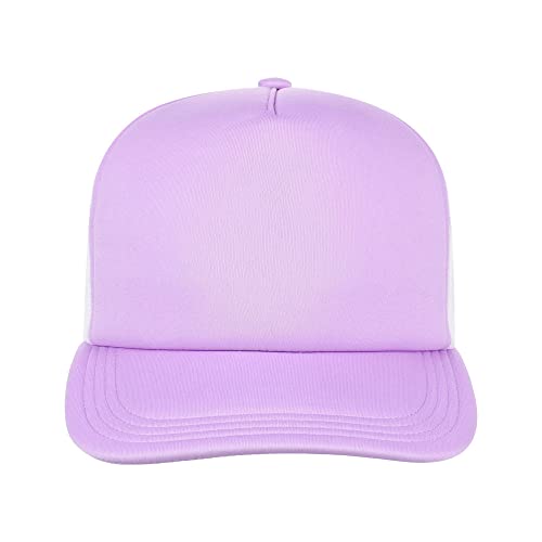 Lids Blank Basic Foam Trucker Adjustable Snapback Hat - color: Purple/White