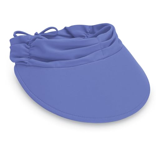 Wallaroo Hat Company Women's Aqua Sun Visor – UV Sun Protection, Water Friendly, Packable Design, Adjustable - color: Hydrangea