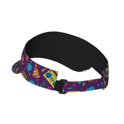 Leopard Print Sunscreen Visor Cap Adjustable Empty Top Athletic Beach Hat - color: 12