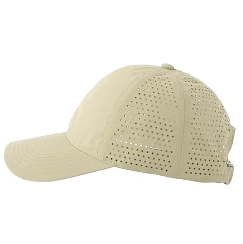 Gelante Men Women Waterproof Quick Dry Baseball Cap Run Hats Mesh Lightweight for Outdoor Sports - color: Khaki