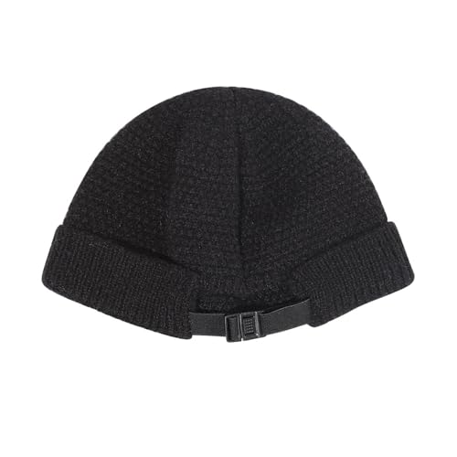 Mens Brimless Hats Adjustable Docker Cap Unisex Winter Casual Knitted Beanie Skull Caps - color: Army Green