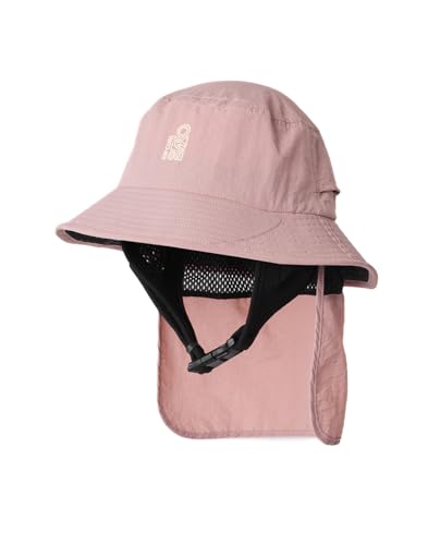 Rip Curl Men's UPF 50+ Quick Dry Surf Hat with Removable Neck Flap - color: Pink, size: X-Large