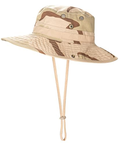 Rosoz Sun Hats for Men Women Bucket Hat UPF Protection Wide Brim Boonie Hat - color: 1pack-light Camo1