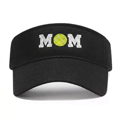 Embroidered Adjustable Sun Visor for Women Men Outdoor Golf Tennis - color: Baseball Mom