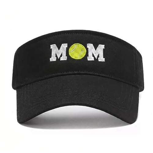 Embroidered Adjustable Sun Visor for Women Men Outdoor Golf Tennis - color: Baseball Mom