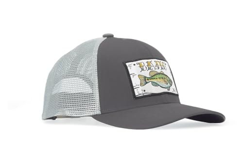 Bajío Fishing Hat - Performance, Corduroy and Twill Trucker Snapback - color: Bass - Grey - Patch