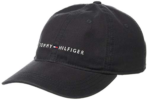 Tommy Hilfiger Men's Cotton Logo Adjustable Baseball Cap - color: Charcoal