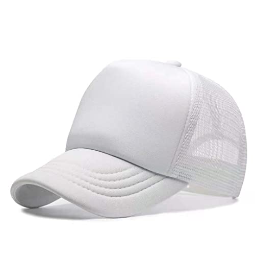 Kids-Girls-Trucker-Hat Adjustable-Baseball-Cap Toddler Mesh Sun Hats 2-6Y - color: White