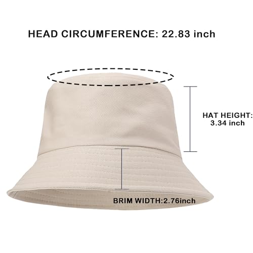 Unisex 3-Pack UV Packable Summer Bucket Sun Hats for Outdoor Activities - color: 3 Black/Black/Black