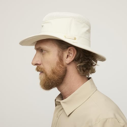 Tilley Womens Ltm5 Airflo Medium Brim Recycled Sun Hat, Olive, 7.75 US - color: Light Stone, size: 7 1/4
