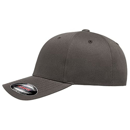 Flexfit 5001 Standard Cotton Twill 6-Panel Fitted Baseball Cap - color: Dark Grey, size: Large-X-Large