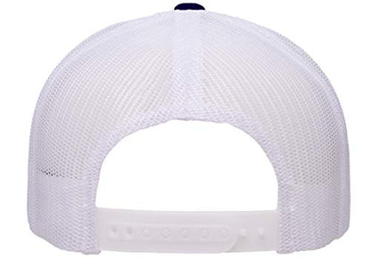 Yupoong Men's Yp Classics 5-Panel Retro Trucker Cap-2-tone - color: Navy/White