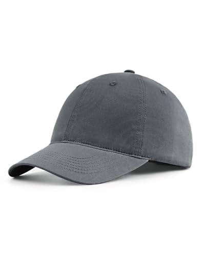 Zylioo XXL Fitted Hats for Men Big Heads, Closed Back Baseball Cap Cotton - color: Grey, size: X-Large-XX-Large