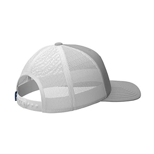 Mens Trucker Hat, Anti-Glare Snapback Fishing Hat for Men - color: Huk'd Up - Harbor Mist