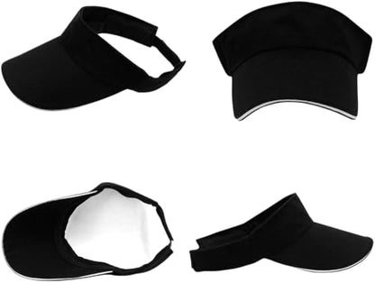 Unisex Sun Visor Hat Empty Top Baseball Cap Lightweight Sun Hat Beach Cap with Adjustable Strap for Running, Tennis, Golf - color: Coffee
