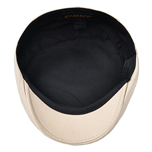 STARANCE Men Thin Cotton Gatsby Newsboy Cap - color: Khaki, size: 7 1/4