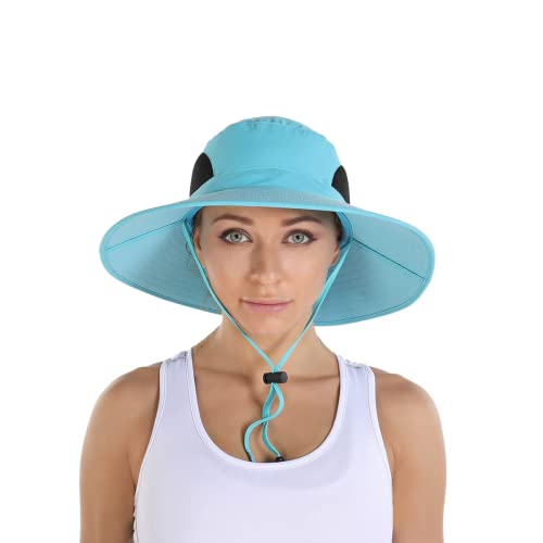 YR.Lover.Outdoor Boonie Men and Women's Hat Sun Protection Waterproof Cap for Safari Fishing Hunting Bucket Hat - color: Blue