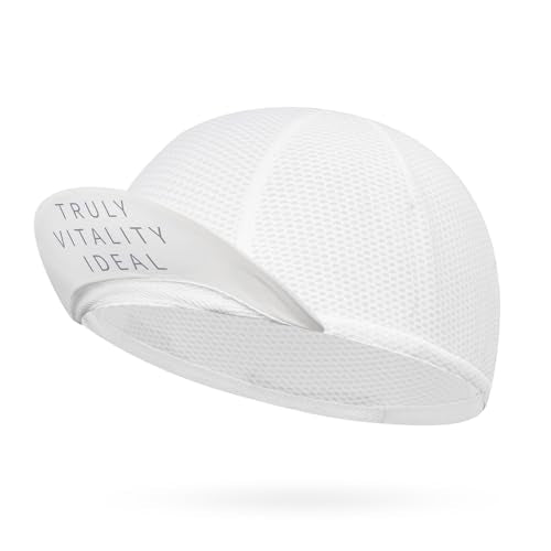 ROCKBROS Women Cycling Cap with Sun Visor Cooling Skull Cap Helmet Liner - color: Classic White