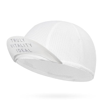 ROCKBROS Women Cycling Cap with Sun Visor Cooling Skull Cap Helmet Liner - color: Classic White